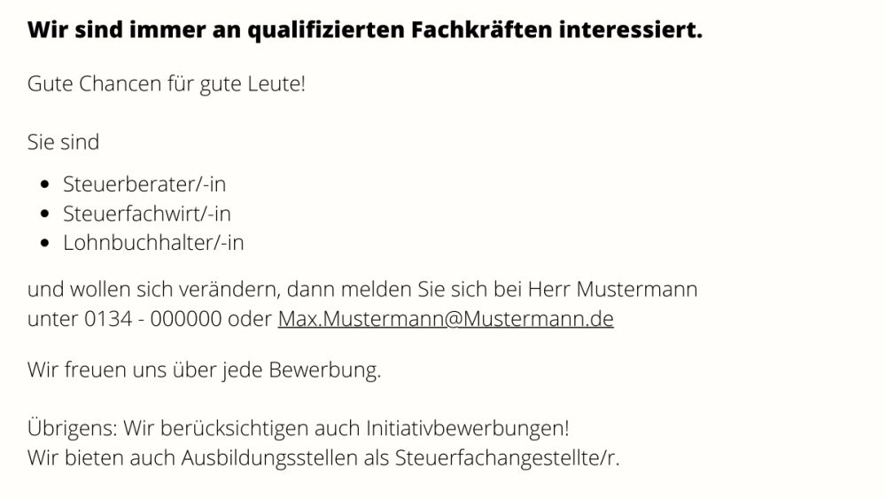 Auszubildende finden, Beispiel einer schlechten Karriereseite