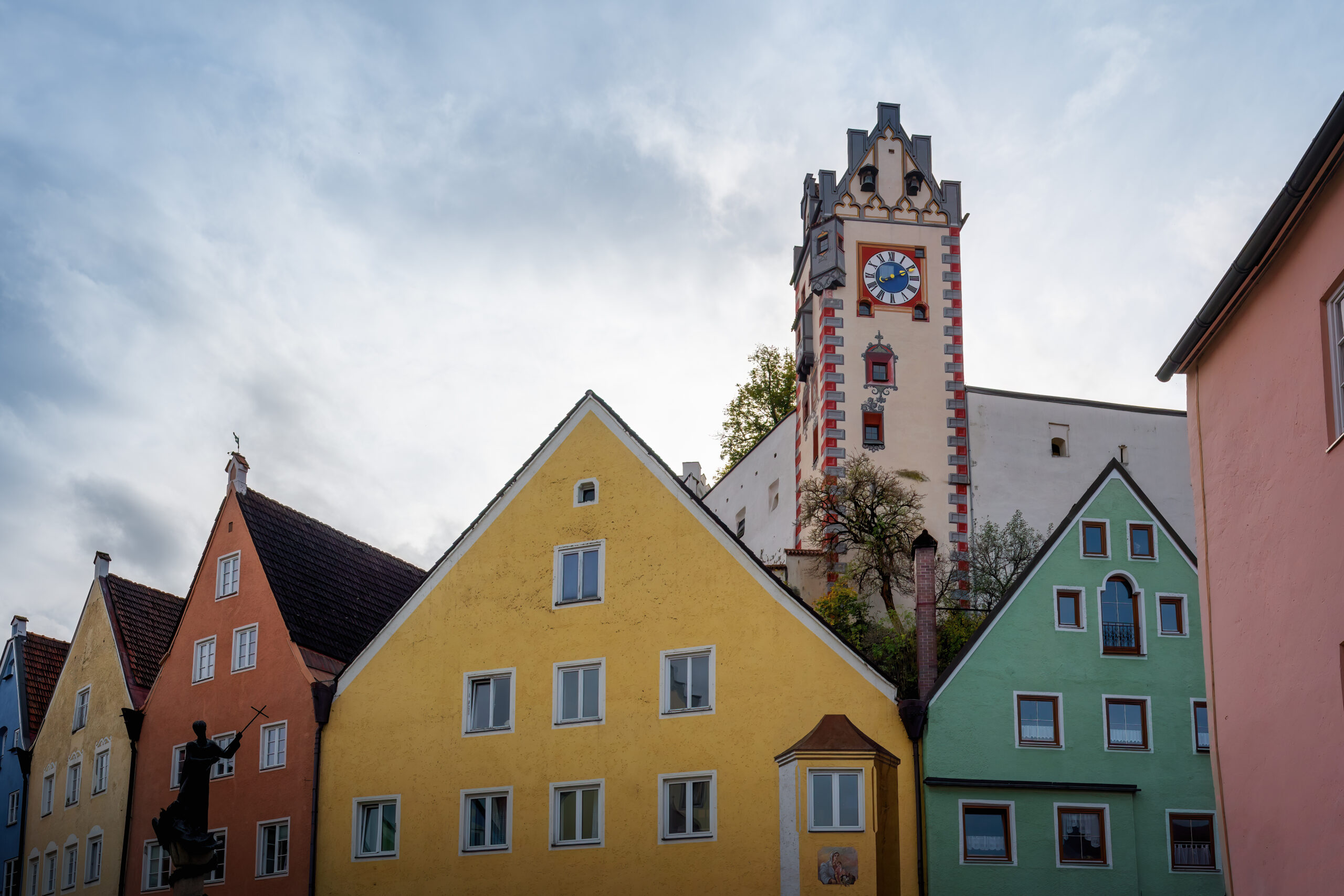 Bunte Häuser der Altstadt Füssen